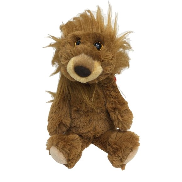 Ty Other - Ty Cuddlys Collection Plush Leon Lion Stuffed Animal 8" Brown Gritter Eyes New